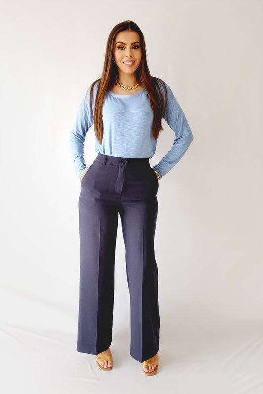 PANTALON DE TAILLEUR DROIT FLUIDE PAM