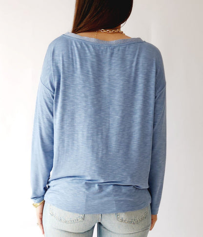 TEE-SHIRT OVERSIZE FLUIDE A MANCHES LONGUES TAJANA