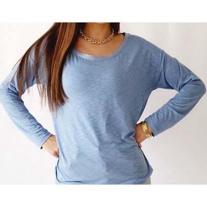 TEE-SHIRT OVERSIZE FLUIDE A MANCHES LONGUES TAJANA